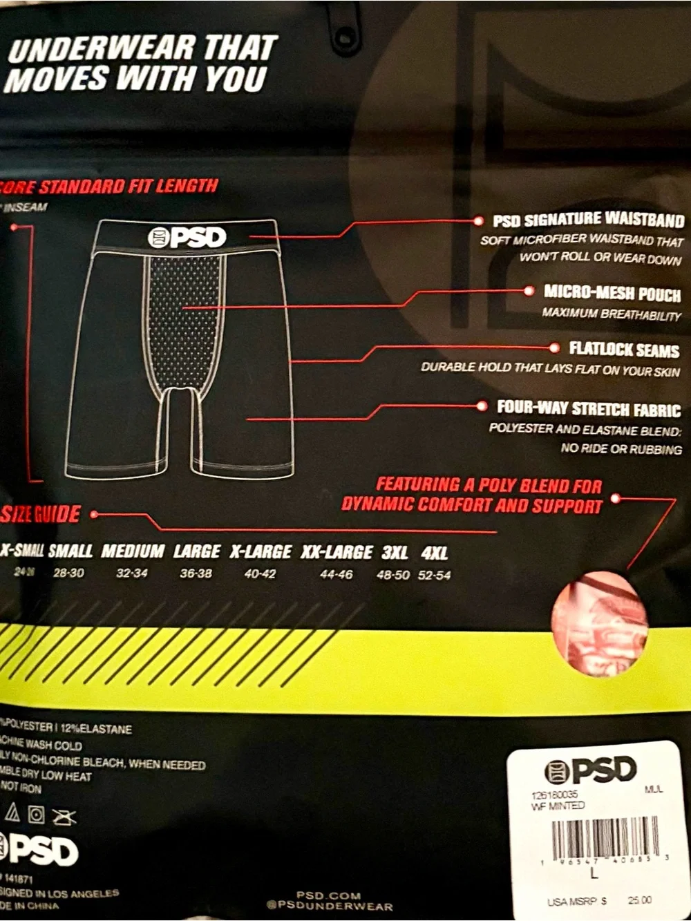 PSD Pink Graphic Performance Boxer Briefs